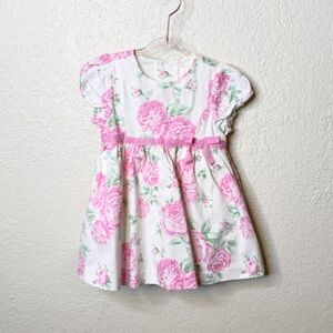 GAP Pink and White Floral Infant Dress